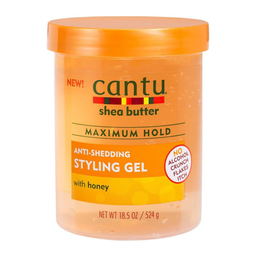 Cantu Shea Butter Maximum Hold Anti-Shedding Styling Gel with honey