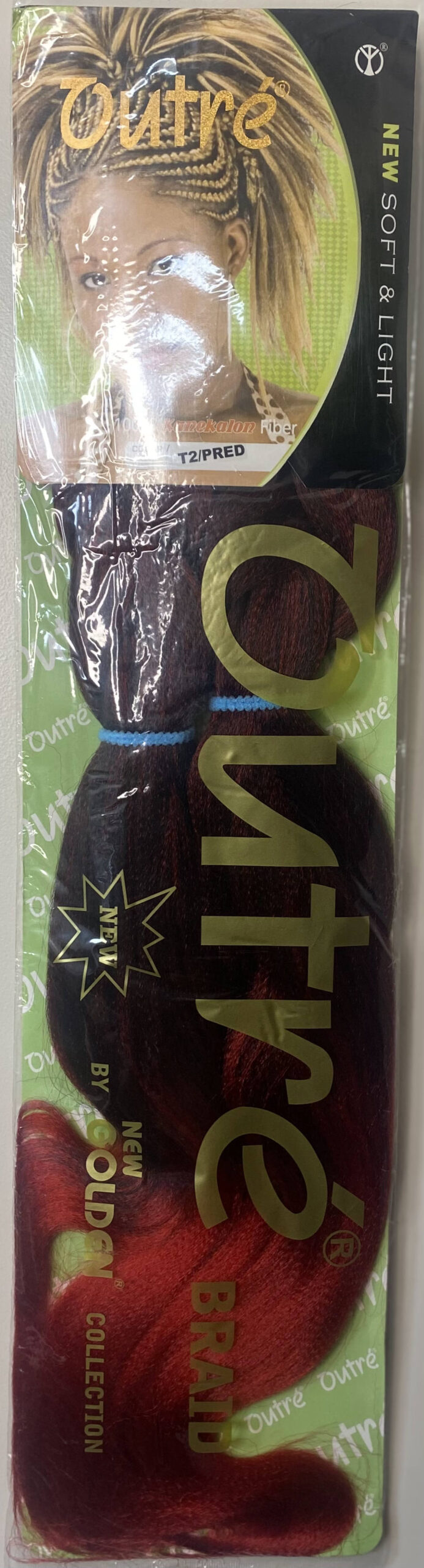 OUTRÉ : #T2/Red Pre-Stretched Hair Braiding Extensions